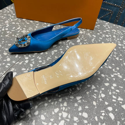 LV MET SLINGBACK BALLERINA BLUE