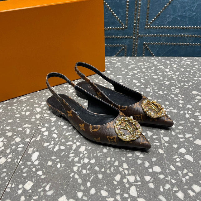 LV MET SLINGBACK BALLERINA MONOGRAM