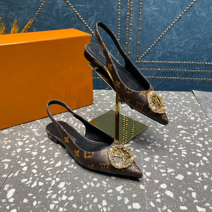 LV MET SLINGBACK BALLERINA MONOGRAM