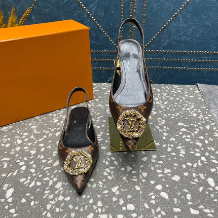 LV MET SLINGBACK BALLERINA MONOGRAM