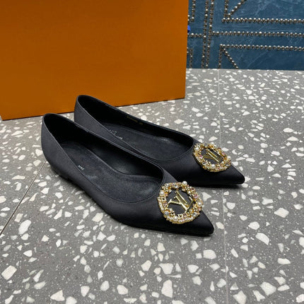 LV MET FLAT BALLERINA NOIR