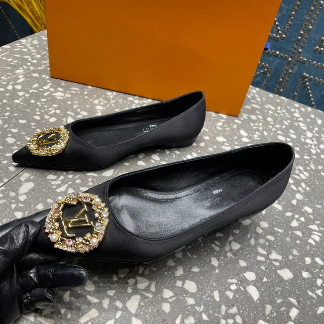 LV MET FLAT BALLERINA NOIR