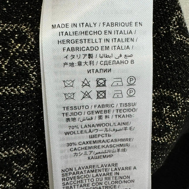 GG V-Neck Long Sleeve Cardigan Black Beige Monogram