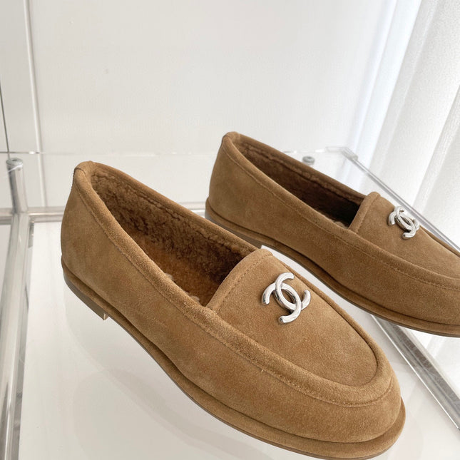 CC LOAFERS SHERPA BROWN SUEDE SHW