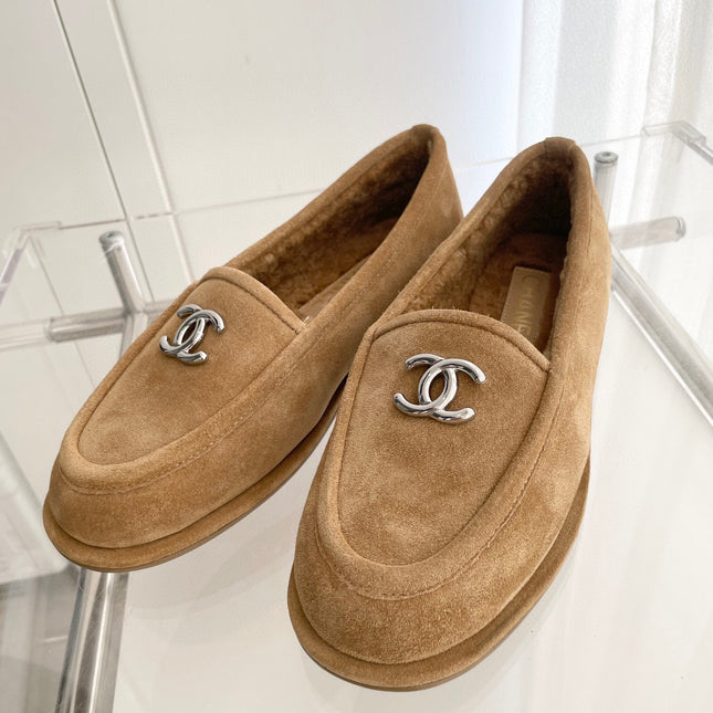 CC LOAFERS SHERPA BROWN SUEDE SHW