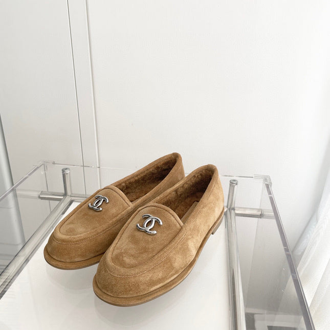 CC LOAFERS SHERPA BROWN SUEDE SHW