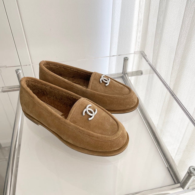 CC LOAFERS SHERPA BROWN SUEDE SHW