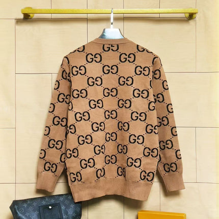 GG Camel/Wool Jumper Black Monogram