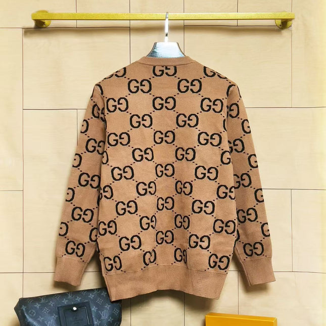 GG Camel/Wool Jumper Black Monogram