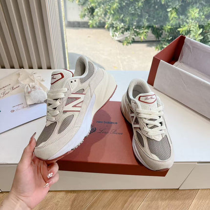 LP&NB CLASSIC BISCUIT SNEAKERS WHITE SUEDE