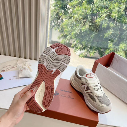 LP&NB CLASSIC BISCUIT SNEAKERS WHITE SUEDE