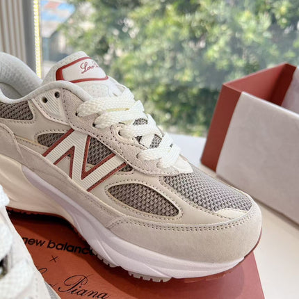 LP&NB CLASSIC BISCUIT SNEAKERS WHITE SUEDE