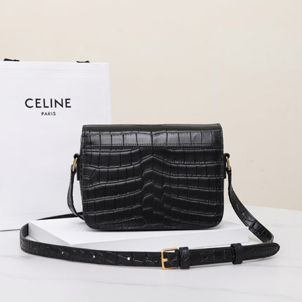 TRIOMPHE TEEN 18 BLACK ALLIGATOR SKIN