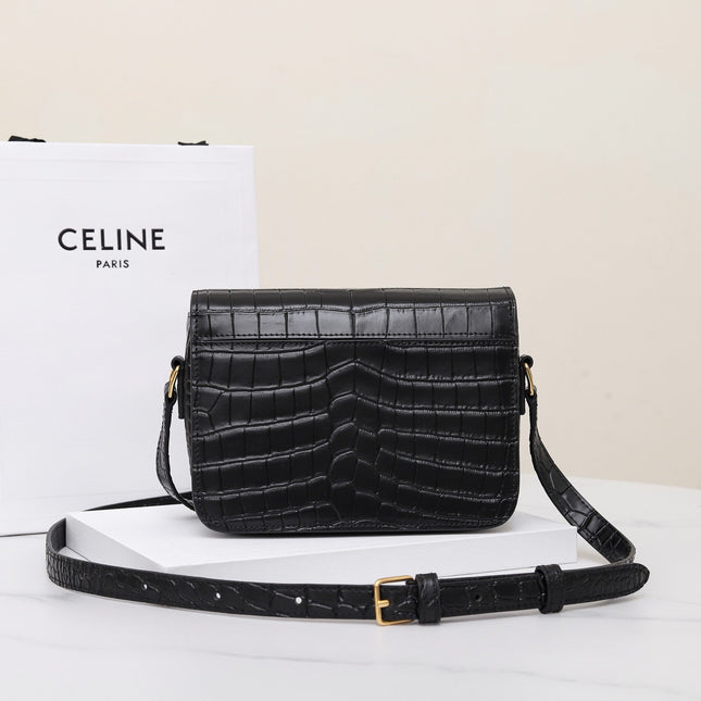 TRIOMPHE TEEN 18 BLACK ALLIGATOR SKIN