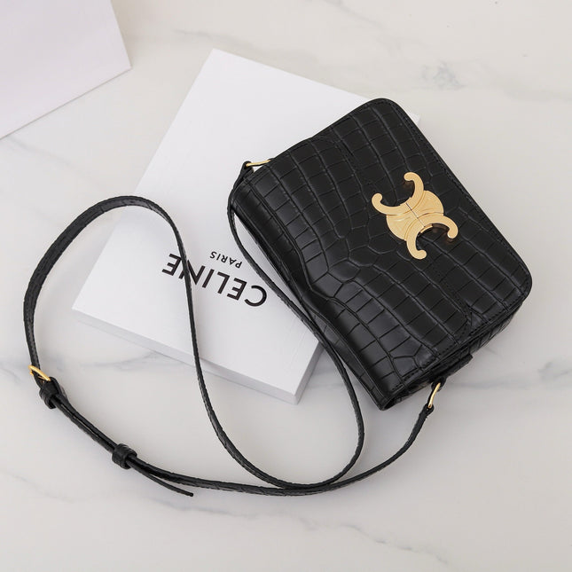 TRIOMPHE TEEN 18 BLACK ALLIGATOR SKIN