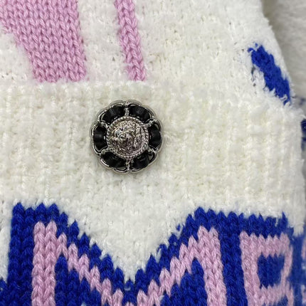 CC SS23 Cream Multicolor Logo Cardigan