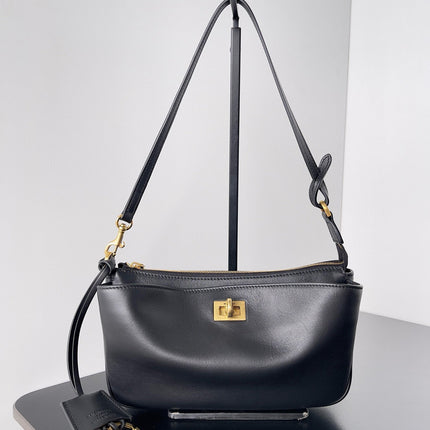 RODEO 22 IN BLACK CALFSKIN GOLD HARDWARE