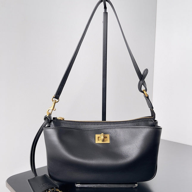 RODEO 22 IN BLACK CALFSKIN GOLD HARDWARE