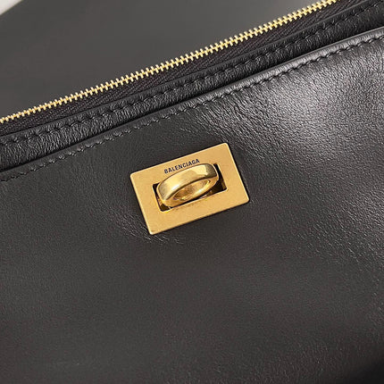 RODEO 22 IN BLACK CALFSKIN GOLD HARDWARE
