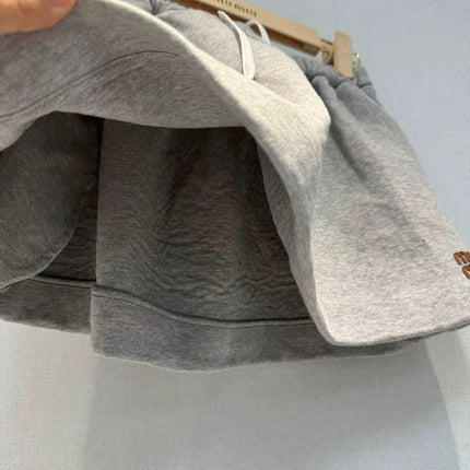 Miu Short Grey Cotton