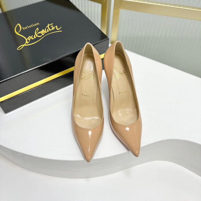 KATE PUMPS BEIGE PATENT CALFSKIN