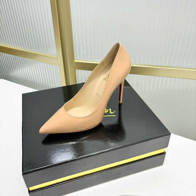 KATE PUMPS BEIGE PATENT CALFSKIN