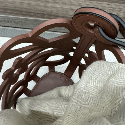 LOE BUCKET BAG 21 ANAGRAM IN BROWN CALFSKIN MIX CANVAS