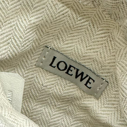 LOE BUCKET BAG 21 ANAGRAM IN BROWN CALFSKIN MIX CANVAS