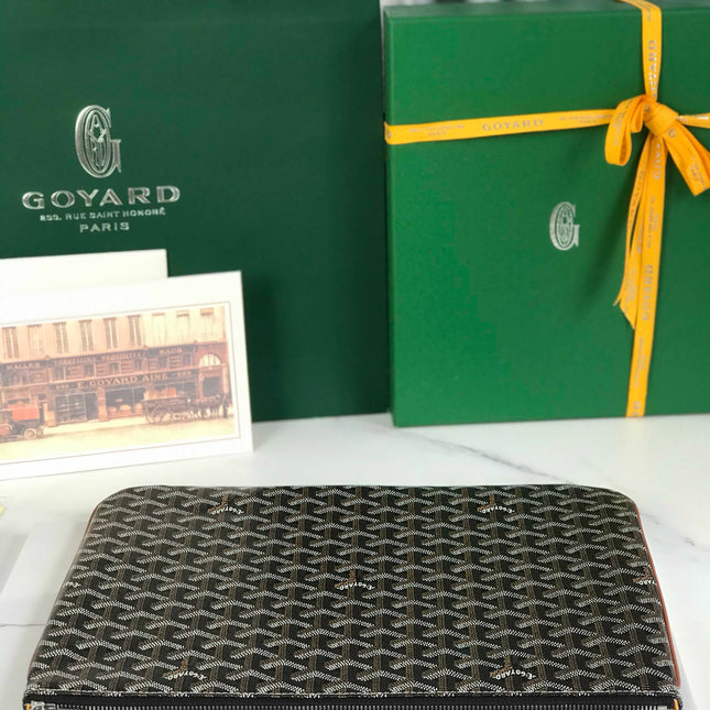 SENAT POCHETTE IN BLACK GOYARDINE CANVAS