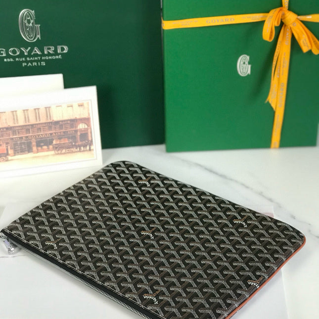 SENAT POCHETTE IN BLACK GOYARDINE CANVAS