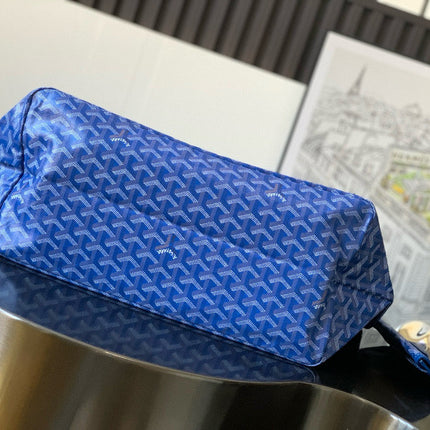 SAINT LOUIS PM 40 IN ROYAL BLUE GOYARDINE CANVAS AND CALFSKIN