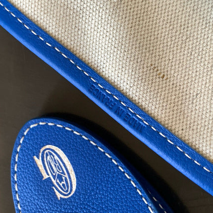 SAINT LOUIS PM 40 IN ROYAL BLUE GOYARDINE CANVAS AND CALFSKIN