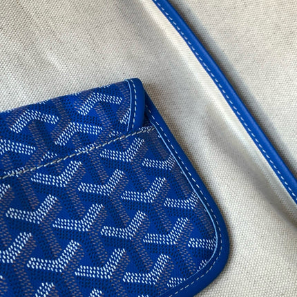 SAINT LOUIS PM 40 IN ROYAL BLUE GOYARDINE CANVAS AND CALFSKIN