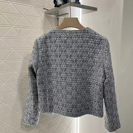 GG Coat Grey Tweed Coat