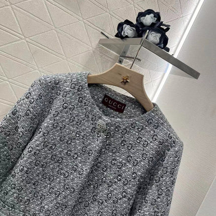 GG Coat Grey Tweed Coat