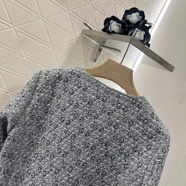 GG Coat Grey Tweed Coat