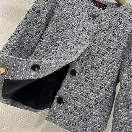 GG Coat Grey Tweed Coat