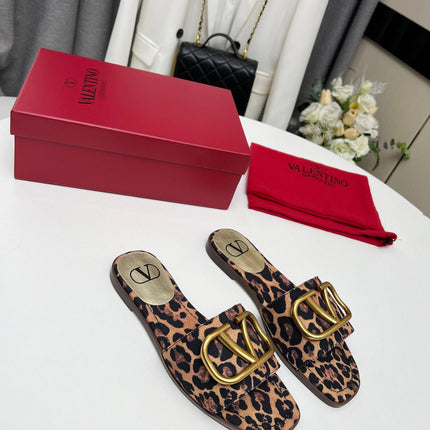 LEOPARD FLAT SLIDE GHW