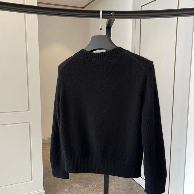 Chanel Black Cashmere Knitted Cardigan