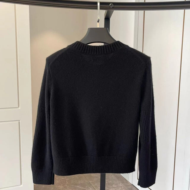 Chanel Black Cashmere Knitted Cardigan