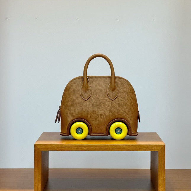 MINI BODIE ON WHEELS 18 IN SEPIA BROWN EPSOM LEATHER