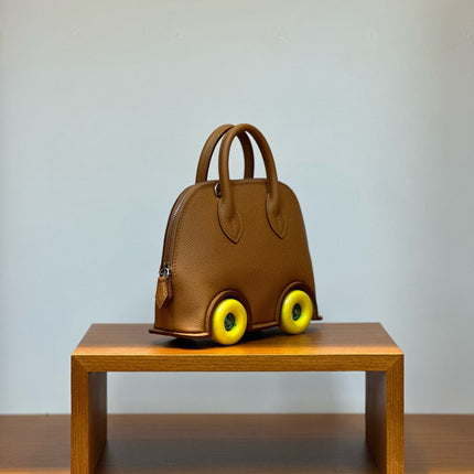 MINI BODIE ON WHEELS 18 IN SEPIA BROWN EPSOM LEATHER