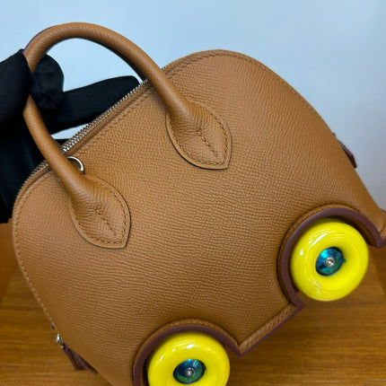MINI BODIE ON WHEELS 18 IN SEPIA BROWN EPSOM LEATHER