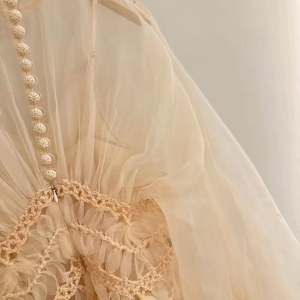 ZIMMERMANN Illuminate Macrame Tulle Silk Gown