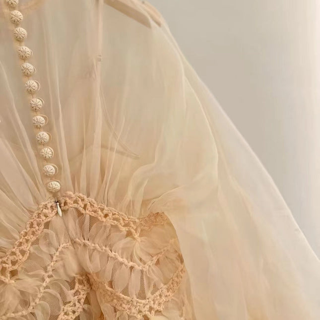 ZIMMERMANN Illuminate Macrame Tulle Silk Gown