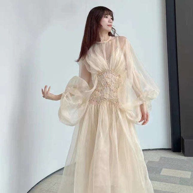 ZIMMERMANN Illuminate Macrame Tulle Silk Gown