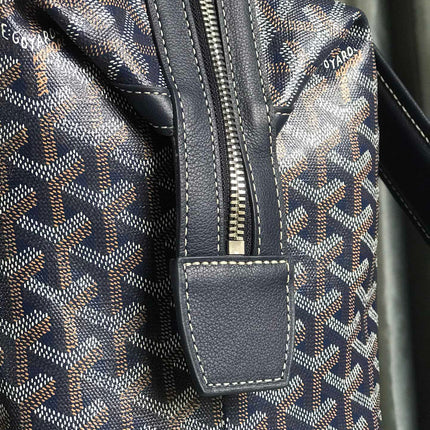 CISALPIN BACKPACK 43 IN NAVY BLUE GOYARDINE CANVAS AND CALFSKIN