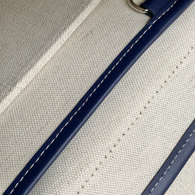 CAPETIEN MESSENGER BAG 39 IN NAVY BLUE GOYARDINE CANVAS AND CALFSKIN