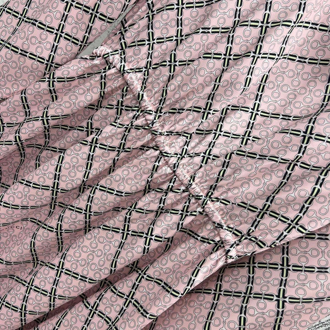 GG Printed Silk Dress Pink Ready To Wear