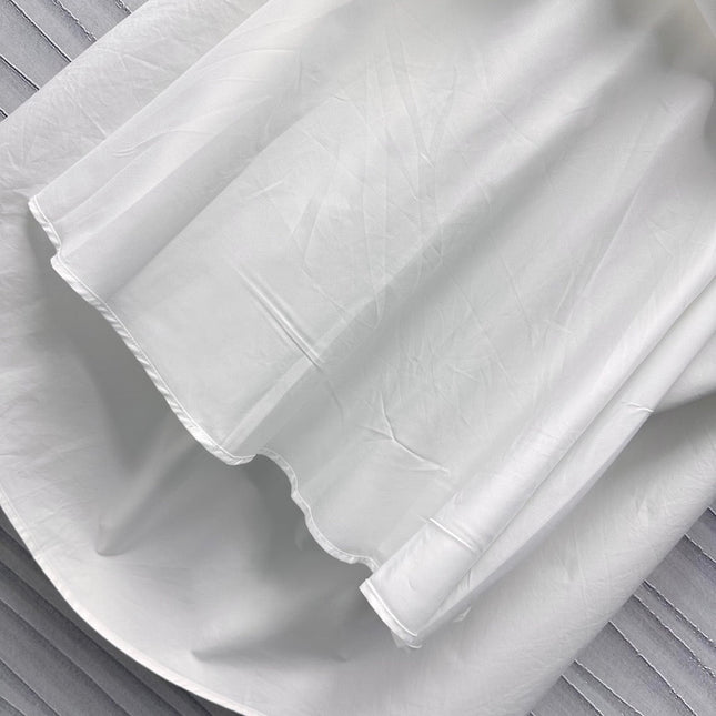 Gucci Midi Dress in White Cotton Poplin